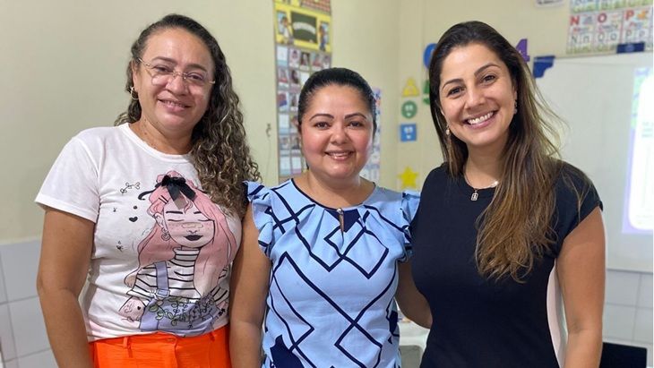 Professores do CMEI Kleyse Medeiros de Araújo participam de formação do Sistema Aprende Brasil