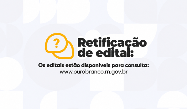 Edital de retificação nº 001/2026 – Secretaria Municipal de Educação