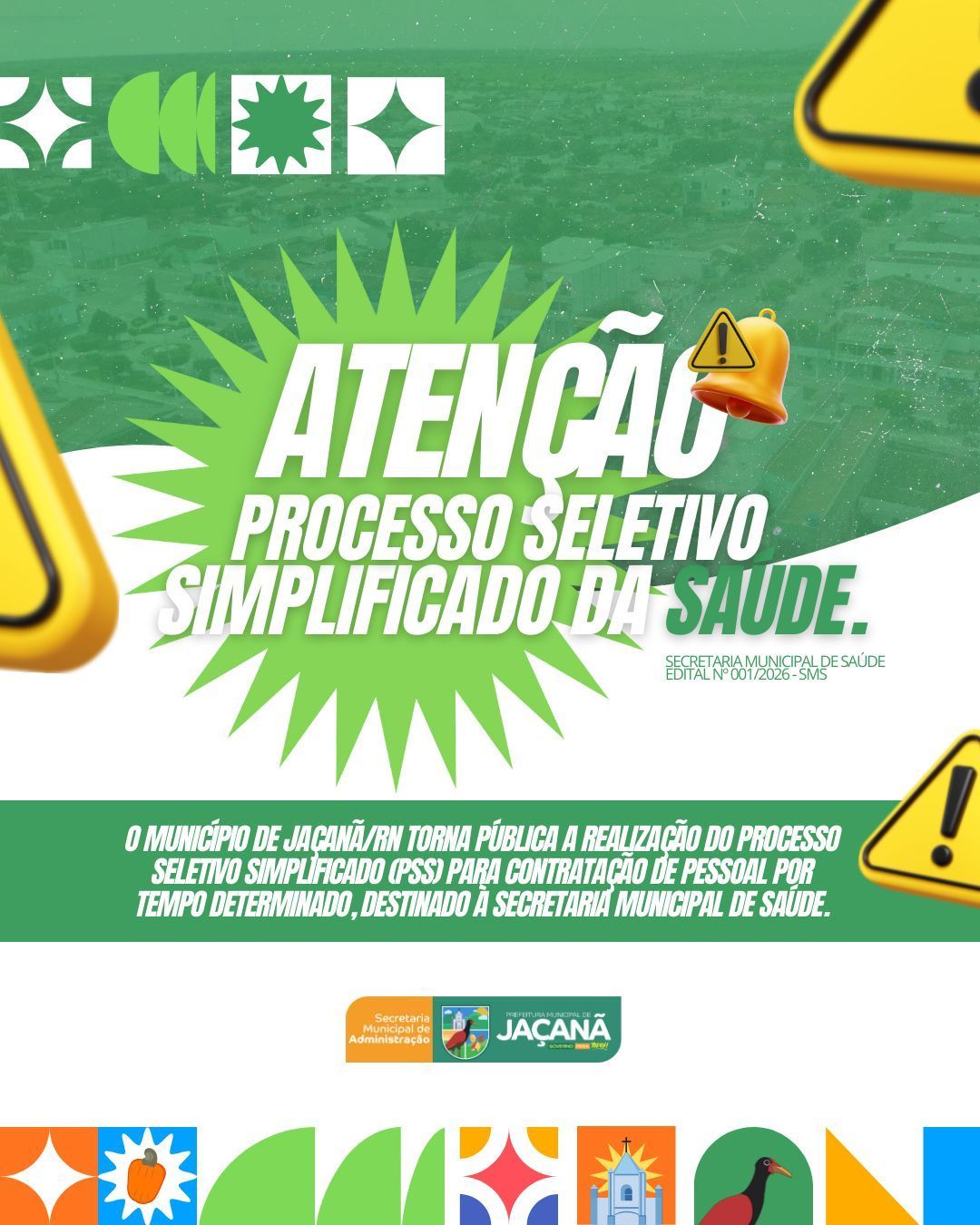 EDITAL Nº 001/2026 - SMS - Secretaria Municipal de Saúde