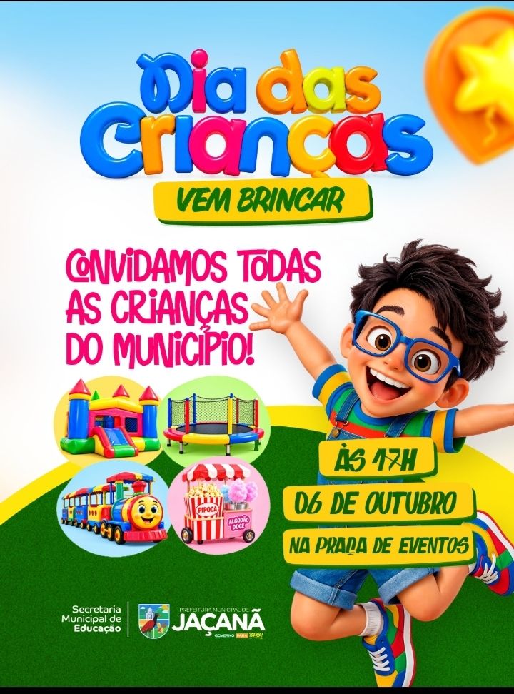Prefeitura e Secretaria de Educação promovem festa especial para as crianças