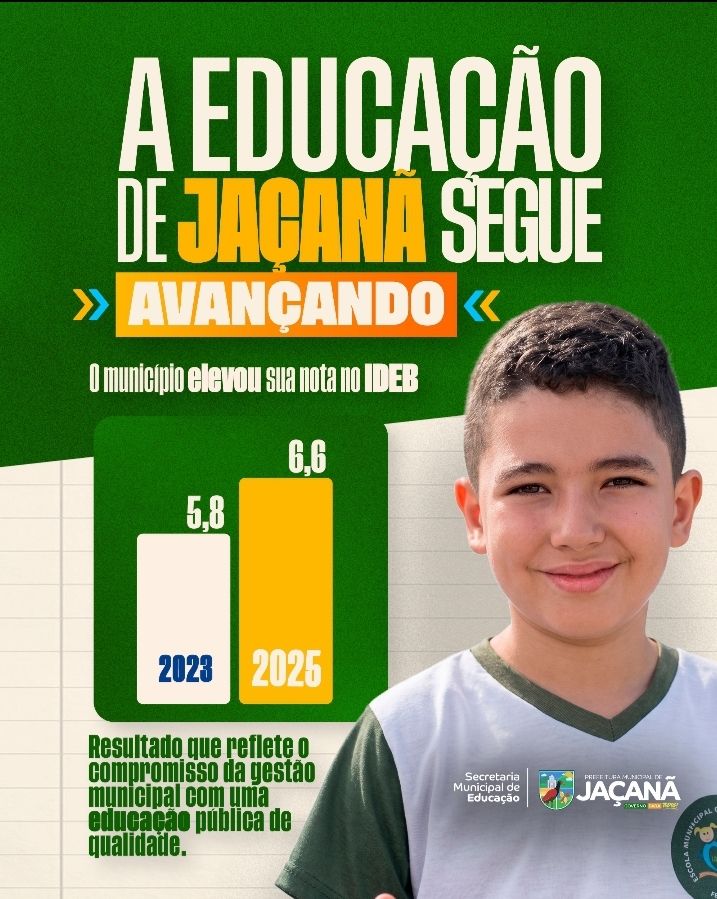 EDUCAÇÃO DE JAÇANÃ SEGUE AVANÇANDO