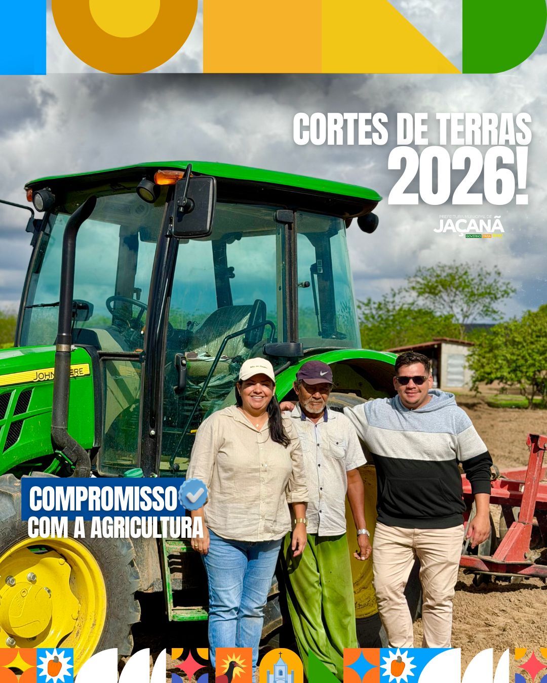 Os serviços de corte de terra já estão sendo realizados, garantindo mais apoio à agricultura familiar.