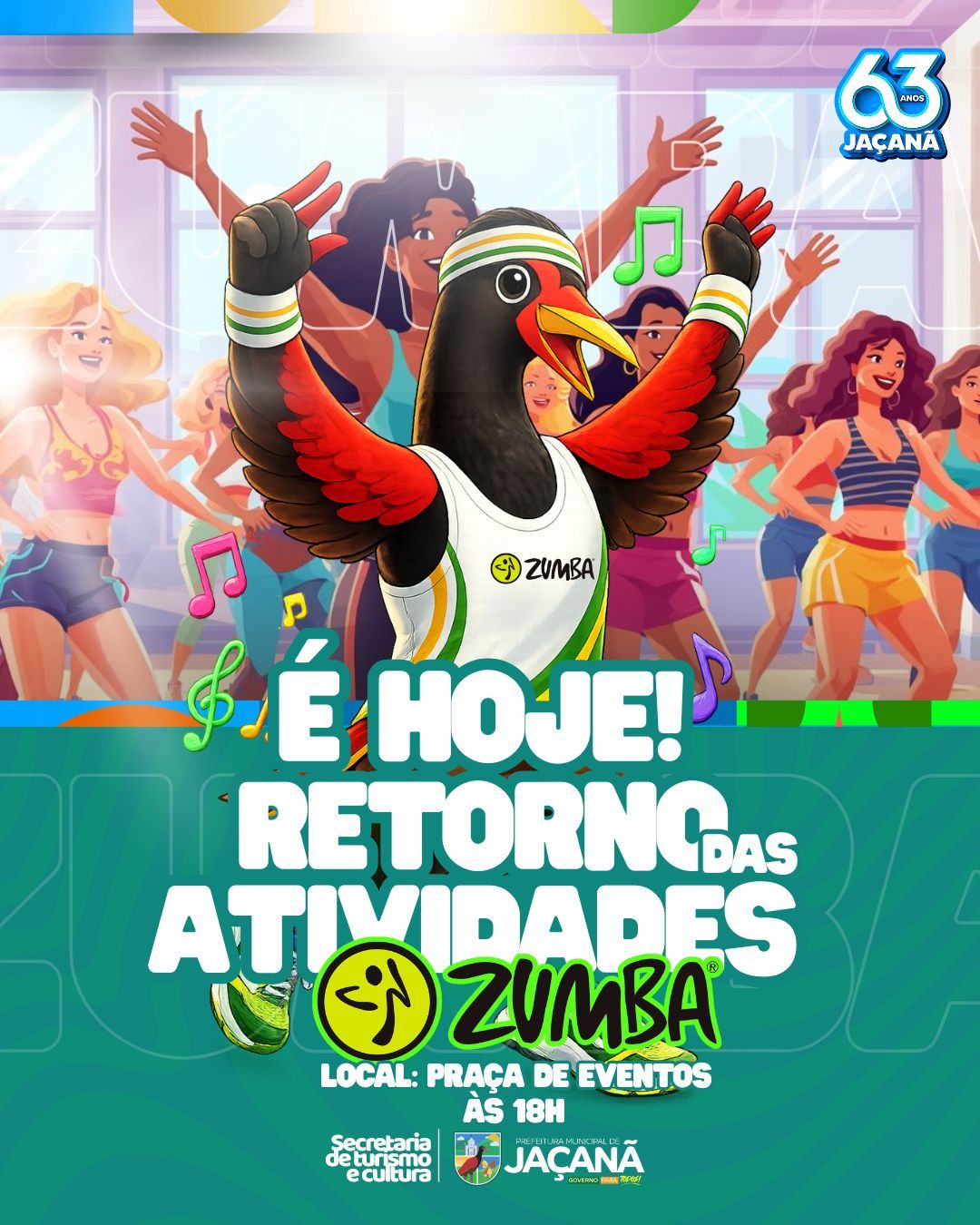 RETORNO DAS ATIVIDADES DE ZUMBA MOVIMENTA A PRAÇA DE EVENTOS EM JAÇANÃ