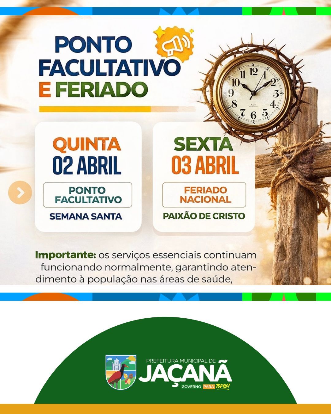 Ponto Facultativo e feriado