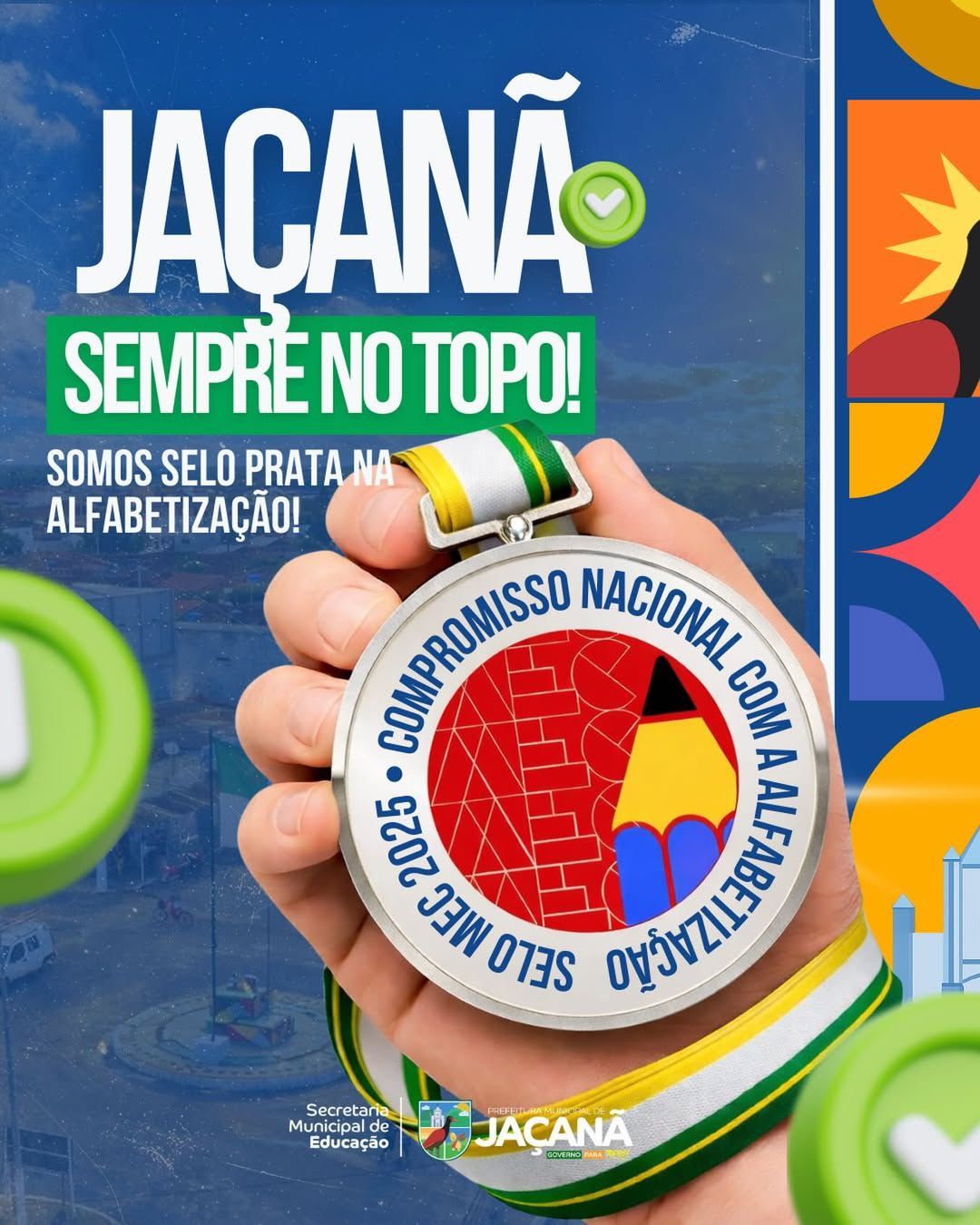 Somos Selo Prata na Alfabetização!